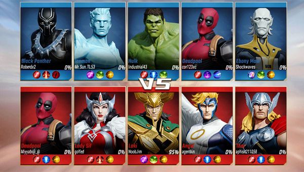 ซูเปอร์ฮีโร่ยอดนิยมใน Marvel Super War