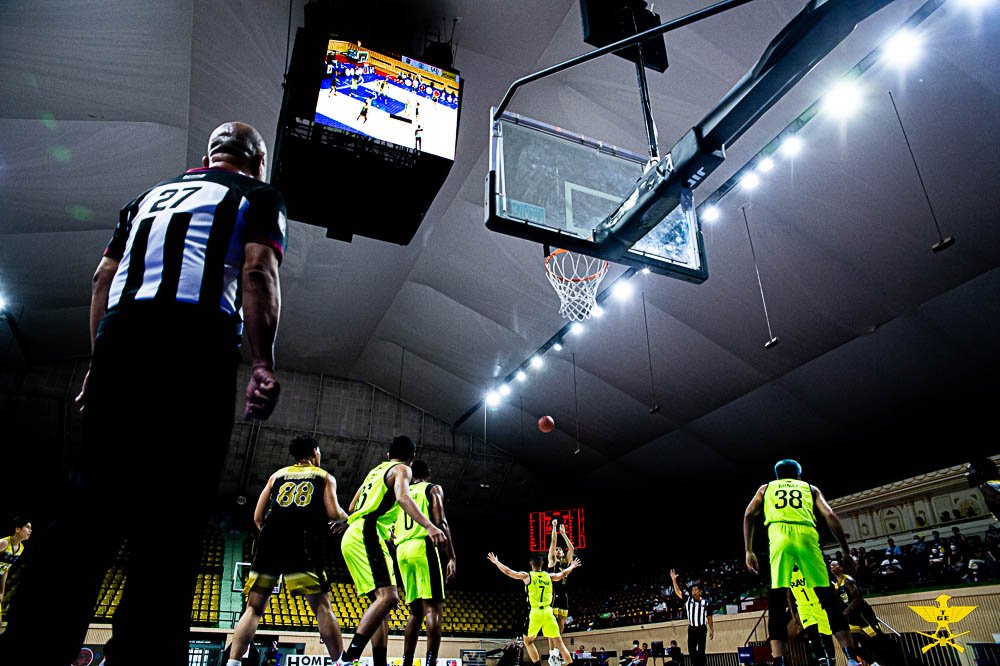 บรรยากาศการแข่งขันของทีม Thai General Equipment Basketball